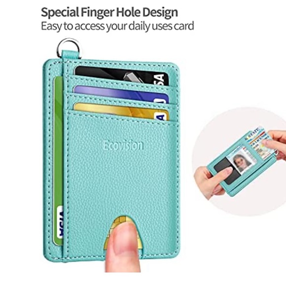 🍓2 for $13 NWOT Slim card wallet - Ocean Blue - Picture 6 of 10